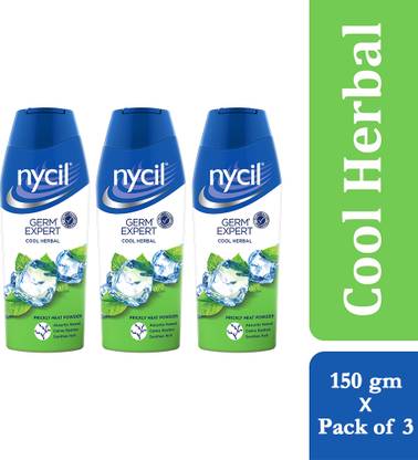 NYCIL Cool Herbal Prickly Heat Talcum Powder, 150g - Price in India ...