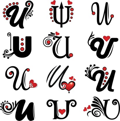 How to make beautiful U Letter Tattoo on hand  YouTube