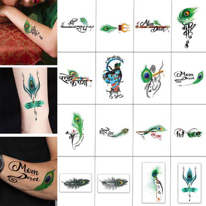 Temporary Tattoowala Temporary Tattoowala God Krishna, Mom Dad New Design  Temporary Tattoo Pack of 16 - Price in India, Buy Temporary Tattoowala  Temporary Tattoowala God Krishna, Mom Dad New Design Temporary Tattoo