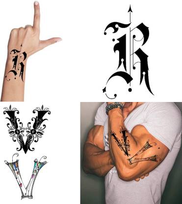 Ordershock RV Name Letter Tattoo Waterproof Boys and Girls Temporary Body  Tattoo Pack of 2. - Price in India, Buy Ordershock RV Name Letter Tattoo  Waterproof Boys and Girls Temporary Body Tattoo