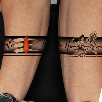 Buy Voorkoms Arrow Hand Band Round Men Waterproof Temporary Body Tattoo  Online  Get 47 Off