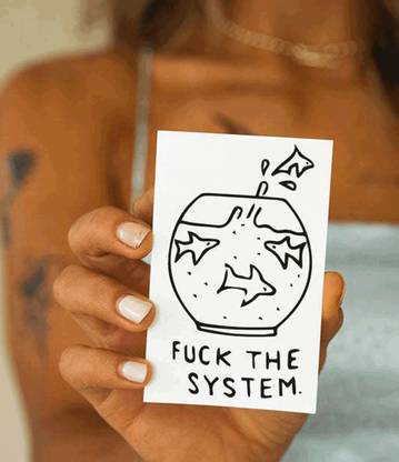 SIMPLY INKED F*ck the System Temporary Tattoo, Designer ...