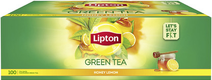 Lipton Honey, Lemon Green Tea Bags Box