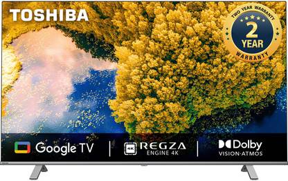 [With Exchange & Card Users] TOSHIBA C350LP 108 cm (43 inch) Ultra HD (4K) LED Smart Google TV with Dolby Vision Atmos and REGZA Engine  (43C350LP)