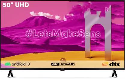 SENS Pikaso 127 cm (50 inch) Ultra HD (4K) LED Smart Android TV with FluroSENS Panel, Dolby Audio and DTS  (SENS50WASUHD)