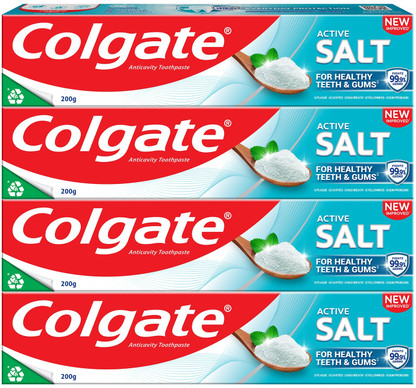 Colgate Active Salt Toothpaste with Salt and Mint, Daily Germ Protection (Combo Pack) Toothpaste