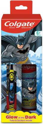 Colgate Kids Batman 6+ Yrs Bubble Fruit Flavour Toothpaste & Toothbrush 1pc Toothpaste  (80 g)