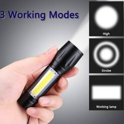 DP.LED DPM USB Rechargeable XPE+COB LED Zoomable Flashlight Torch Lamp Linternas Built in Battery With USB Cable Gift Box Torch