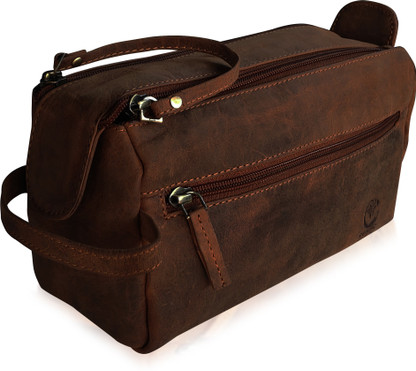 Rustic Town Leather Toiletry Bag for