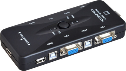 Cable 4-Port KVM Switch USB 2.0 