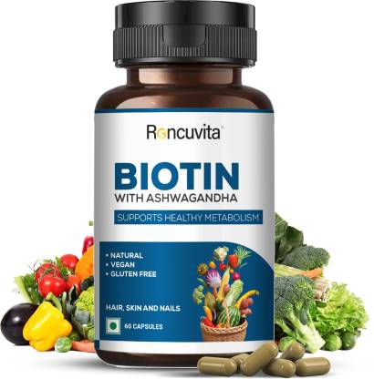 RONCUVITA Biotin 30mcg capsule for skin, Nails, Supplement for hair growth  for woman & men Price in India - Buy RONCUVITA Biotin 30mcg capsule for  skin, Nails, Supplement for hair growth for