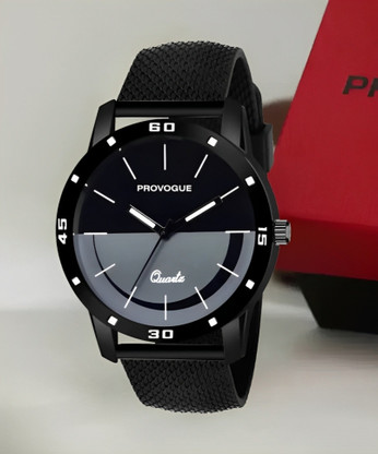 PROVOGUE wrist watches for men and boys Provogue Premium Quality All Black Functioning Long Life quartz Analog Watch - For Men