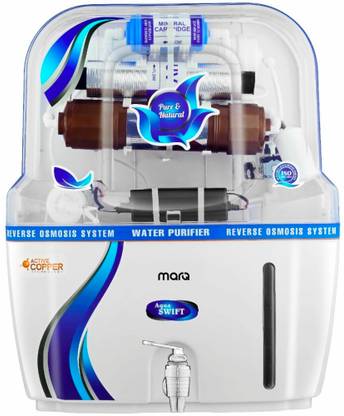 MarQ by Flipkart Innopure Minerals Swift 10 L UV + UF + Copper Water Purifier with Prefilter  (white and blue)
