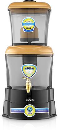 MarQ by Flipkart DIVO 25 L Gravity Based + UF Water Purifier  (BLACK GOLD)