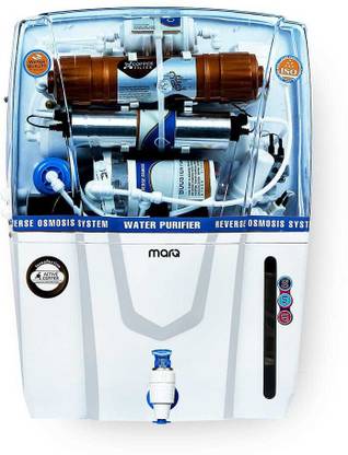 MarQ by Flipkart Innopure Audi 12 L RO + UV + UF + TDS + Copper Water Purifier with Prefilter  (White)