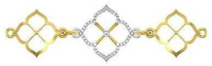 avsar Pranali Yellow Gold 14kt Swarovski Crystal Bracelet