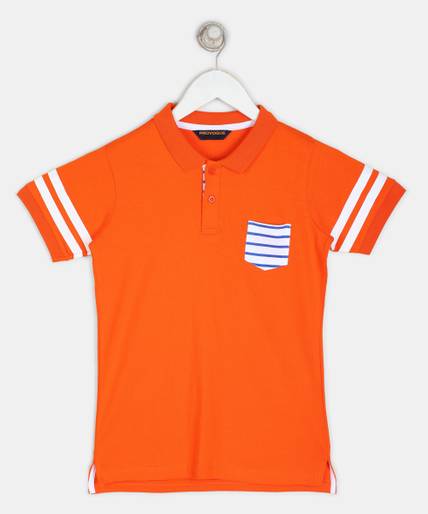 Provogue Boys Solid Pure Cotton T Shirt