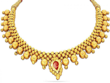 Choker Yellow Gold Precious Necklace 