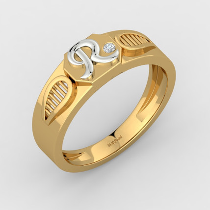 ShipJewel AK Letter Ring-14KT Gold-10 