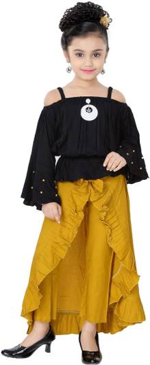 Arshia Fashions Girls Party(Festive) Top Skirt