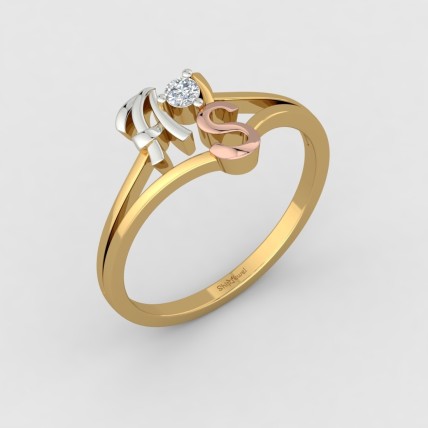 alphabet diamond ring