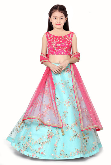 PILUDI Girls Lehenga Choli Ethnic Wear 
