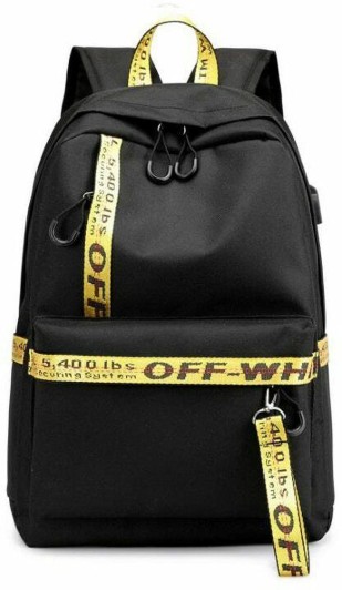 off white small backpack