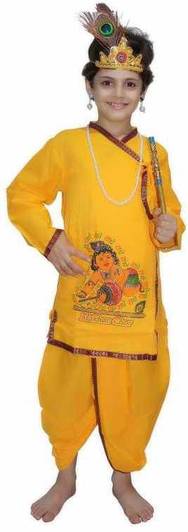 The Holy Mart Krishna Fancy Dress For Kids 2 3 Years Gopal Dress For Kids With Mukut Mala Bansuri Kids Costume Wear Price In India Buy The Holy Mart Krishna Fancy Dress