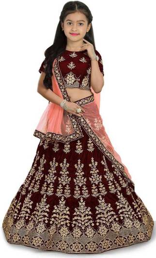 KL101 Chandrakala Kids Lehenga Choli Set Ethnic Traditional Party Wear Dress Skirt Tops for Girls