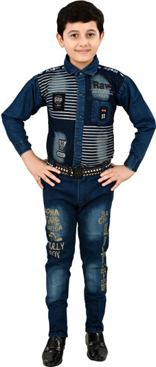 Fashion 4 Ever Boys Casual Shirt Jeans 