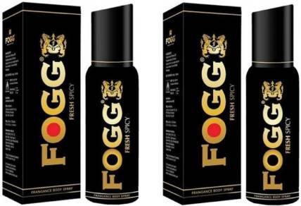 FOGG Fresh Spicy Black Series Fragrance Body Spray Pack of 2 Combo (120ML each) Perfume Body Spray  -  For Men & Women