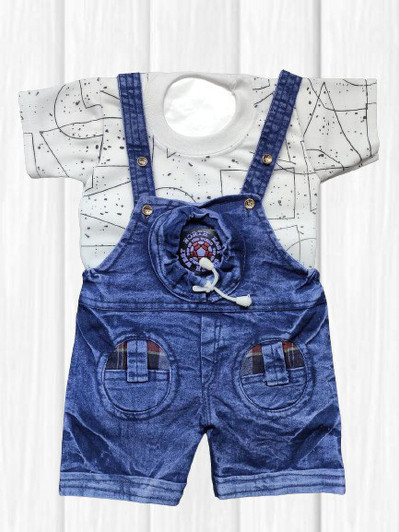 Baby Girls Printed Hosiery, Denim 