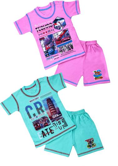 RoyalMantle Baby Boys & Baby Girls Casual T-shirt Shorts