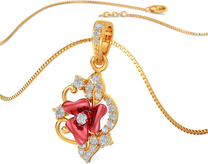 22kt Ruby, Emerald Yellow Gold Pendant 