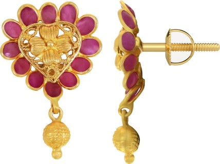 ruby earrings joyalukkas