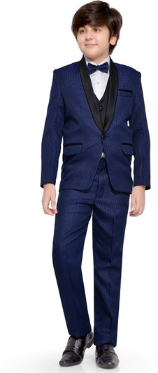 blue pent coat with tie