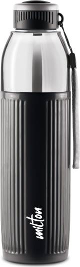 MILTON Kool Glossy 900 Insulated Inner Pet Water Bottle, 1 Piece, Black 680 ml Bottle