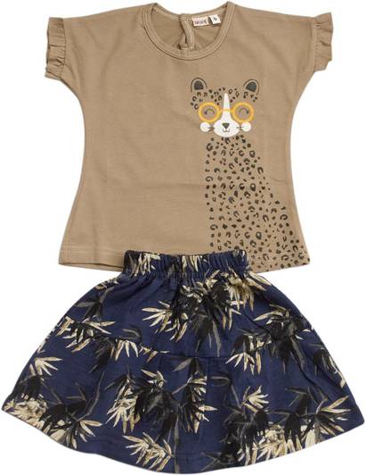Nahsoril Baby Girls Casual T-shirt Skirt