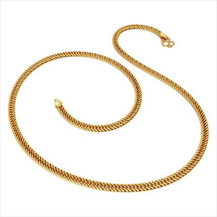 Joyalukkas Gold Chain Curb Chain Yellow Gold Precious Chain