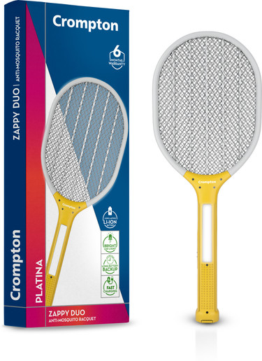 Crompton ANTI-MOSQUITO RACQUET-ZAPPY-DUO Electric Insect Killer Indoor Bat