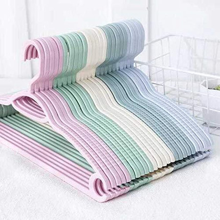 MadOverHangers All purpose hanger for clothes Plastic Dress Pack of 10 Hangers For  Dress (Multicolor)