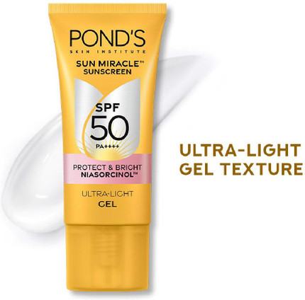 POND's Sunscreen - SPF 50 PA+++ Creme Gel Sun Miracle Protect & Bright, With Niacinamide