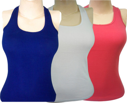 Pack Of 3 Q-rious Womens Collar Camisoles