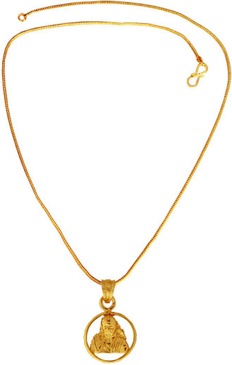 mahi Sai Baba Gold-plated Alloy Pendant 