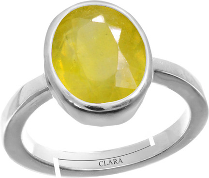 CLARA Certified Emerald Panna 4.8cts or 5.25ratti original stone Sterling Silver Astrological Ring for Men and Women