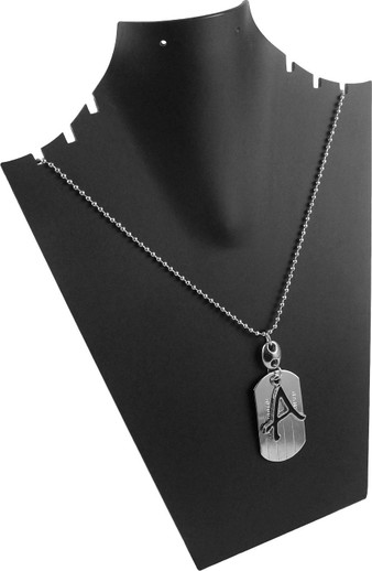 alphabet name plate dog tag pendant 