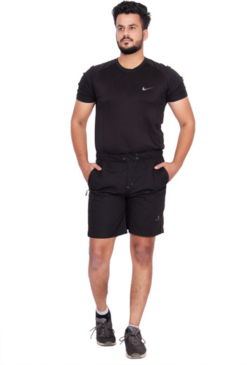 Kuber Industries Cotton Cargo Bermuda Shorts for Men-L Wine