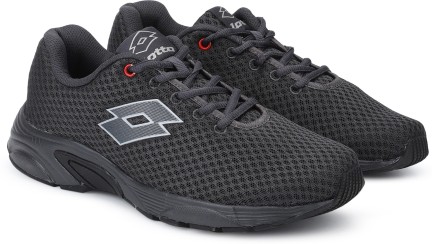 lotto men's vertigo black running shoes