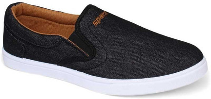 Sparx Men SM-402 Black Slip On Sneakers 