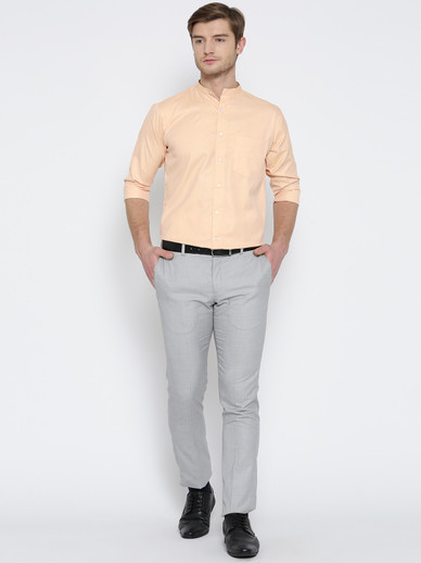 Men Solid Formal Purple Shirt 